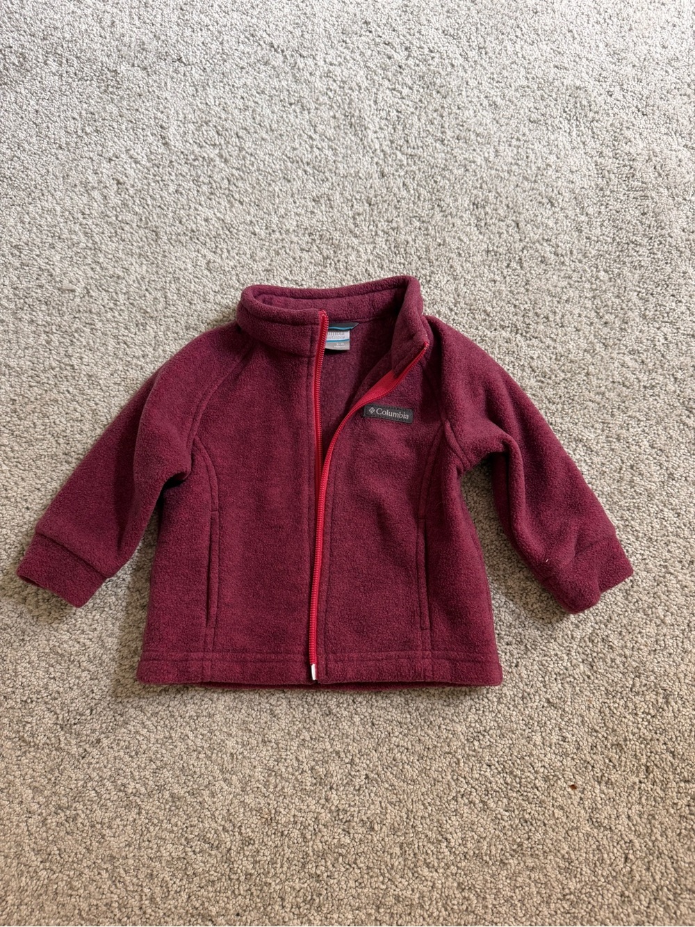 Columbia Kids Burgundy Full-Zip Fleece Jacket